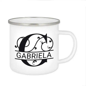 Emaille Tasse mit Namen | Motiv 1 | Gabriela - Druckerino