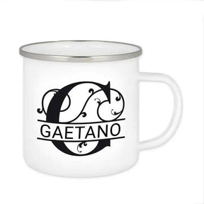 Emaille Tasse mit Namen | Motiv 1 | Gaetano - Druckerino