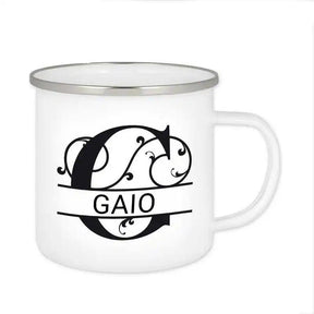 Emaille Tasse mit Namen | Motiv 1 | Gaio - Druckerino