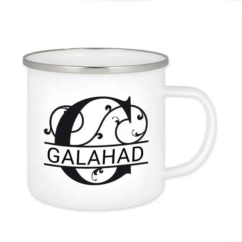 Emaille Tasse mit Namen | Motiv 1 | Galahad - Druckerino