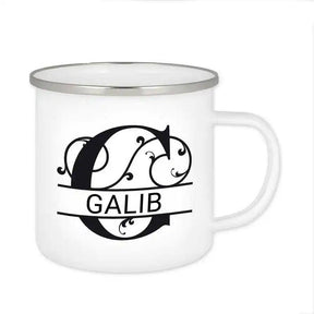 Emaille Tasse mit Namen | Motiv 1 | Galib - Druckerino