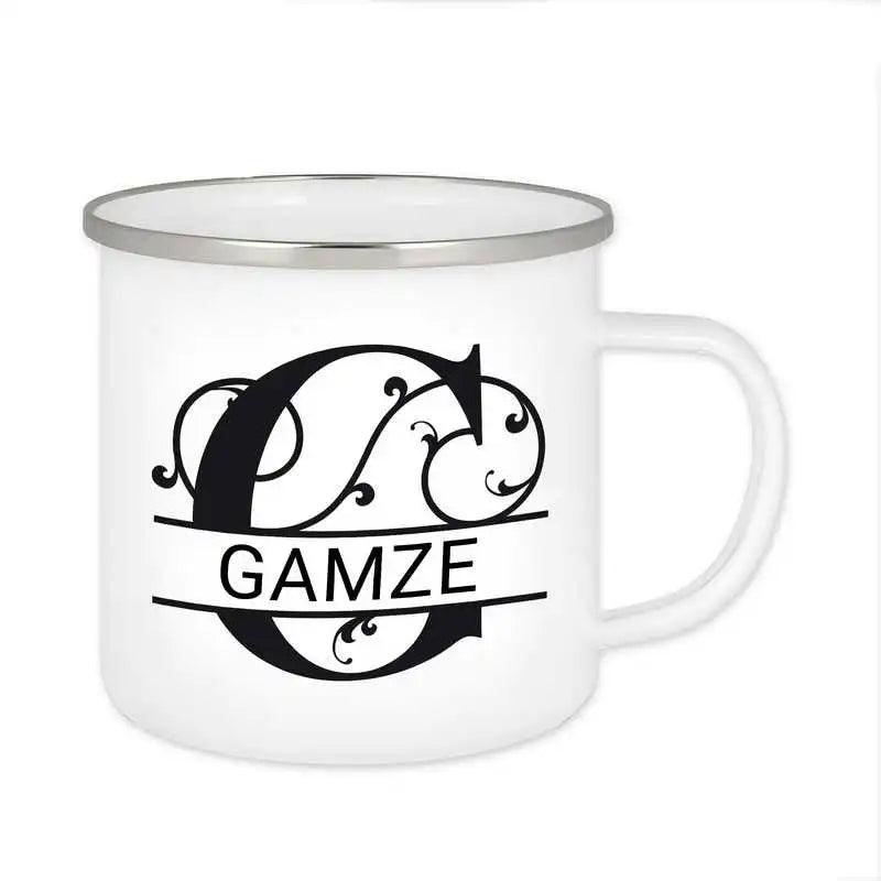 Emaille Tasse mit Namen | Motiv 1 | Gamze - Druckerino