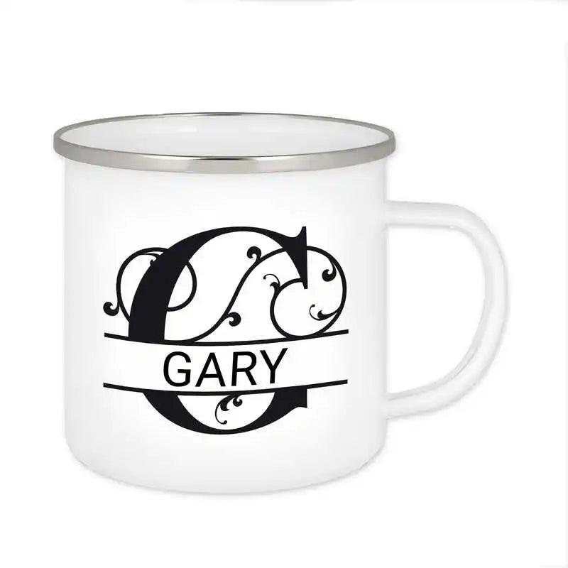 Emaille Tasse mit Namen | Motiv 1 | Gary - Druckerino