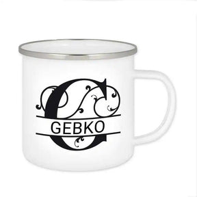 Emaille Tasse mit Namen | Motiv 1 | Gebko - Druckerino