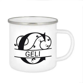 Emaille Tasse mit Namen | Motiv 1 | Geli - Druckerino