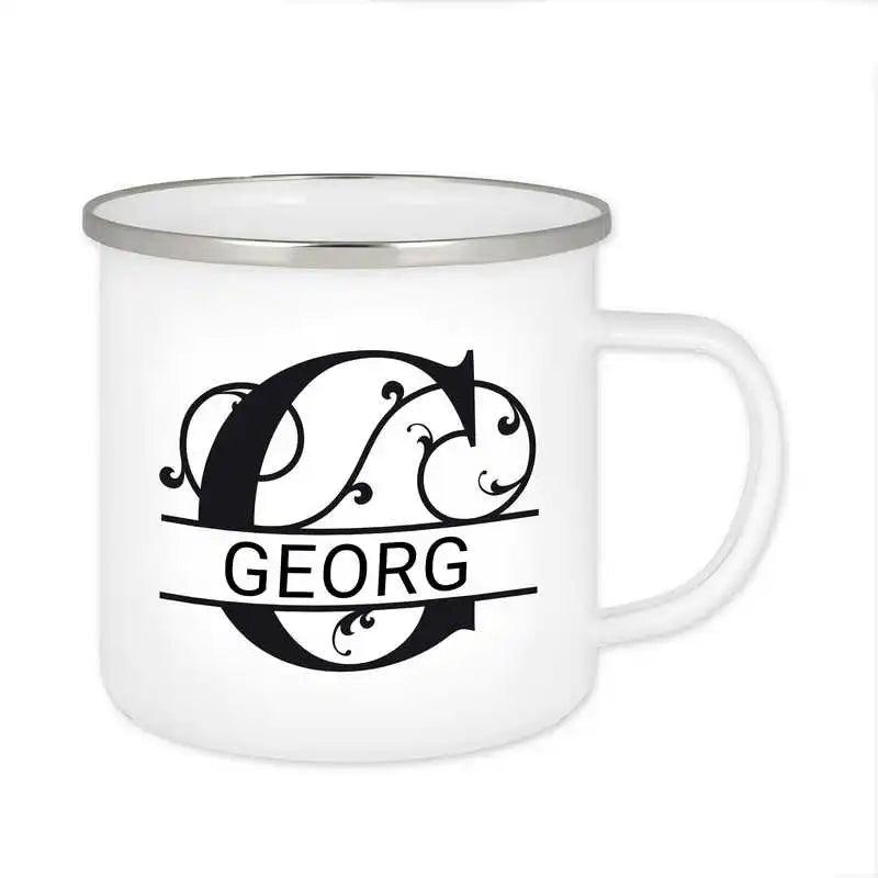 Emaille Tasse mit Namen | Motiv 1 | Georg - Druckerino
