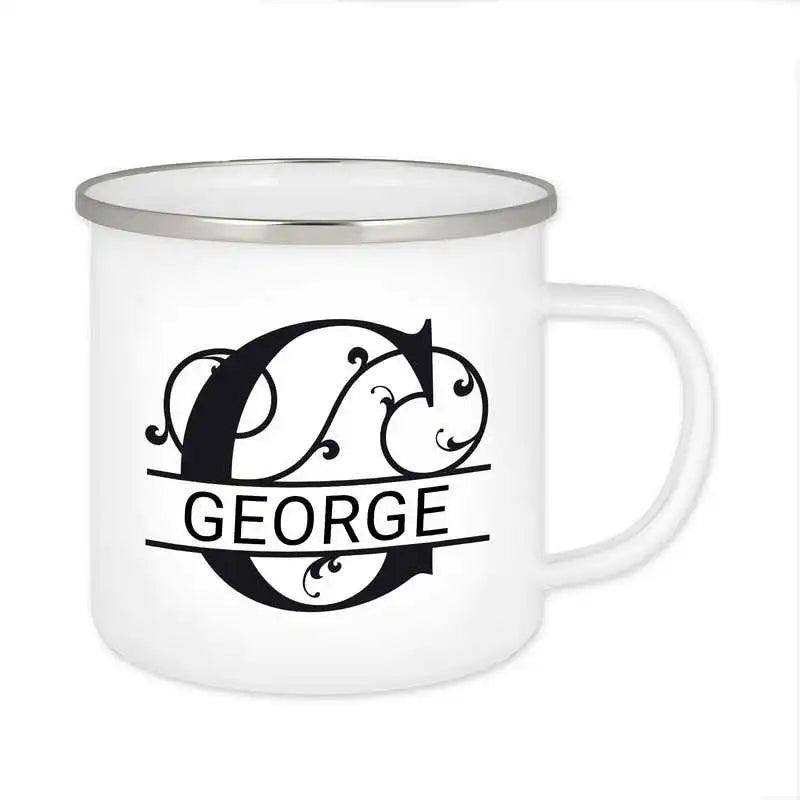 Emaille Tasse mit Namen | Motiv 1 | George - Druckerino