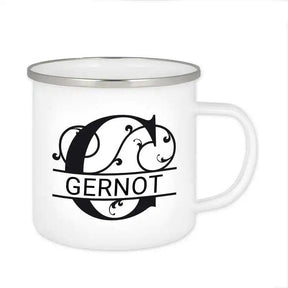 Emaille Tasse mit Namen | Motiv 1 | Gernot - Druckerino
