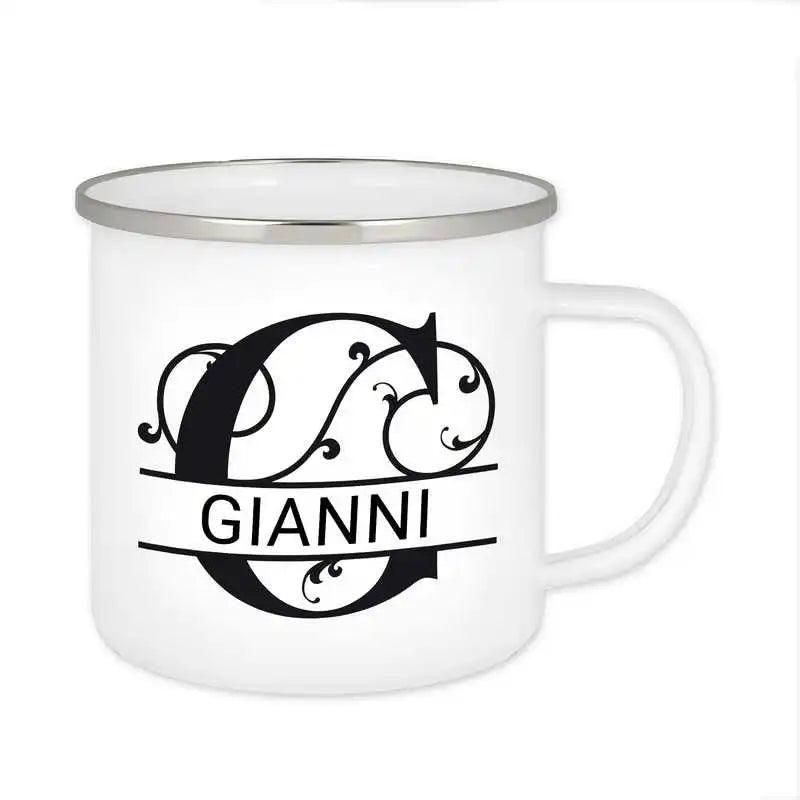 Emaille Tasse mit Namen | Motiv 1 | Gianni - Druckerino