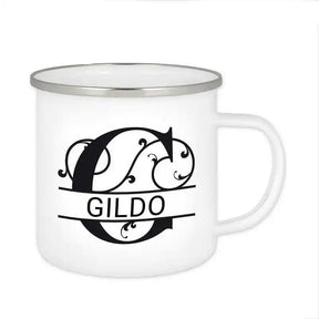 Emaille Tasse mit Namen | Motiv 1 | Gildo - Druckerino