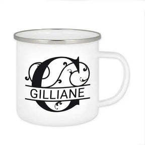 Emaille Tasse mit Namen | Motiv 1 | Gilliane - Druckerino