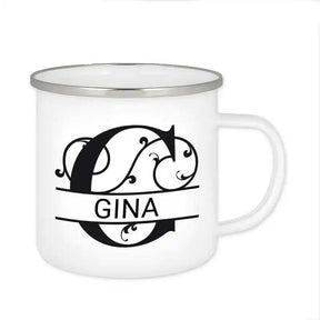 Emaille Tasse mit Namen | Motiv 1 | Gina - Druckerino