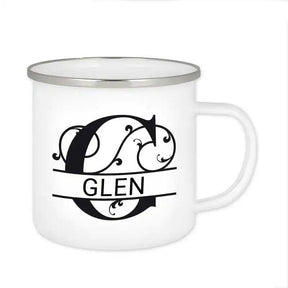 Emaille Tasse mit Namen | Motiv 1 | Glen - Druckerino