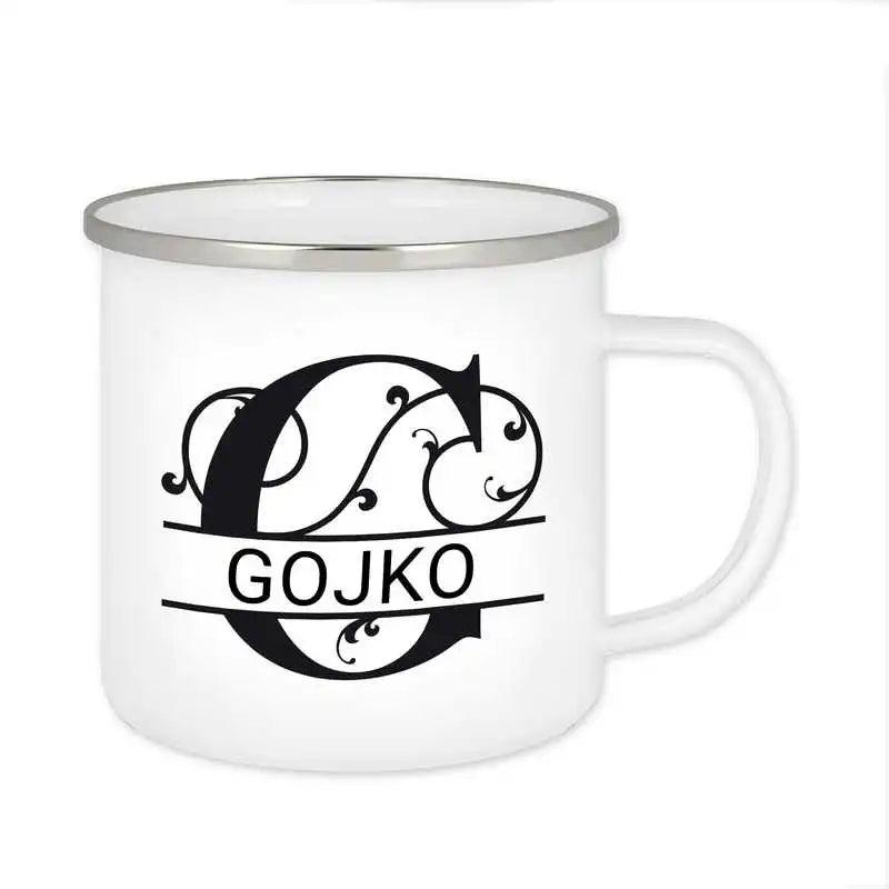 Emaille Tasse mit Namen | Motiv 1 | Gojko - Druckerino