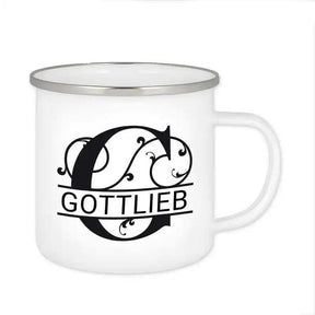 Emaille Tasse mit Namen | Motiv 1 | Gottlieb - Druckerino