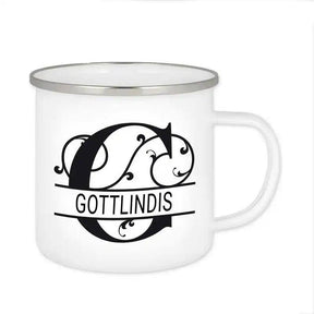 Emaille Tasse mit Namen | Motiv 1 | Gottlindis - Druckerino