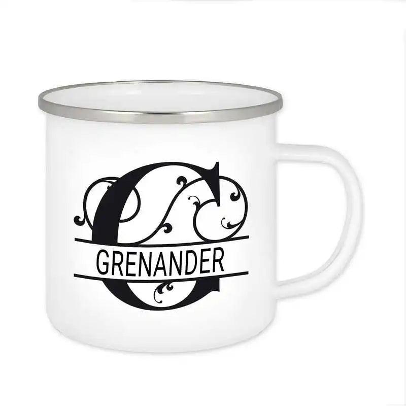 Emaille Tasse mit Namen | Motiv 1 | Grenander - Druckerino