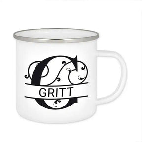 Emaille Tasse mit Namen | Motiv 1 | Gritt - Druckerino