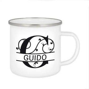 Emaille Tasse mit Namen | Motiv 1 | Guido - Druckerino