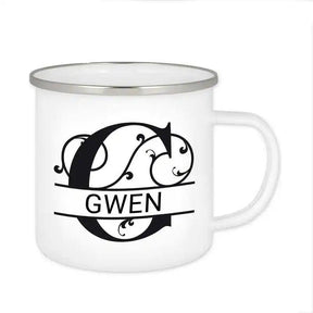 Emaille Tasse mit Namen | Motiv 1 | Gwen - Druckerino