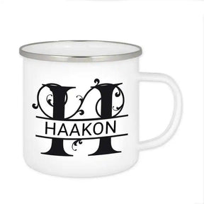 Emaille Tasse mit Namen | Motiv 1 | Haakon - Druckerino