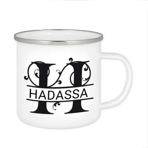 Emaille Tasse mit Namen | Motiv 1 | Hadassa - Druckerino
