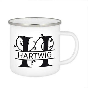 Emaille Tasse mit Namen | Motiv 1 | Hartwig - Druckerino
