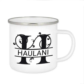 Emaille Tasse mit Namen | Motiv 1 | Haulani - Druckerino