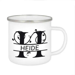 Emaille Tasse mit Namen | Motiv 1 | Heide - Druckerino