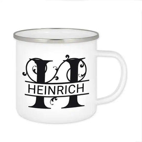 Emaille Tasse mit Namen | Motiv 1 | Heinrich - Druckerino