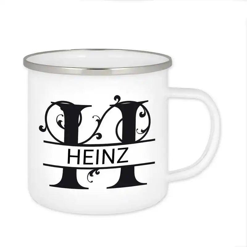 Emaille Tasse mit Namen | Motiv 1 | Heinz - Druckerino