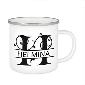 Emaille Tasse mit Namen | Motiv 1 | Helmina - Druckerino