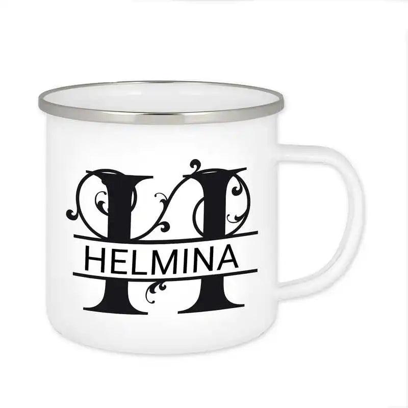 Emaille Tasse mit Namen | Motiv 1 | Helmina - Druckerino