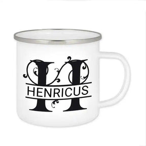 Emaille Tasse mit Namen | Motiv 1 | Henricus - Druckerino