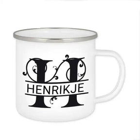 Emaille Tasse mit Namen | Motiv 1 | Henrikje - Druckerino