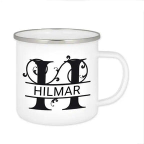 Emaille Tasse mit Namen | Motiv 1 | Hilmar - Druckerino