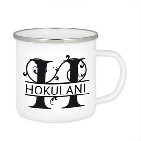 Emaille Tasse mit Namen | Motiv 1 | Hokulani - Druckerino