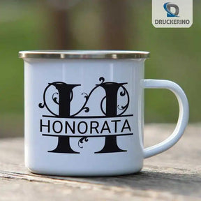 Emaille Tasse mit Namen | Motiv 1 | Honorata - Druckerino