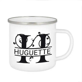 Emaille Tasse mit Namen | Motiv 1 | Huguette - Druckerino