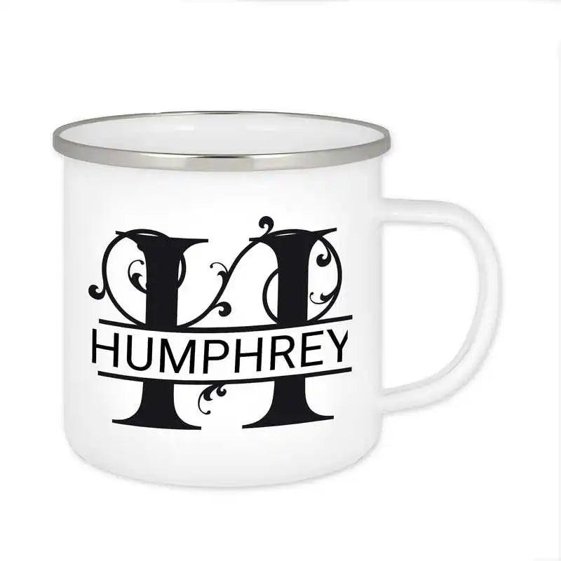 Emaille Tasse mit Namen | Motiv 1 | Humphrey - Druckerino