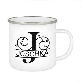 Emaille Tasse mit Namen | Motiv 1 | Joschka - Druckerino