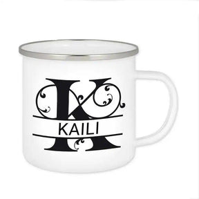 Emaille Tasse mit Namen | Motiv 1 | Kaili - Druckerino