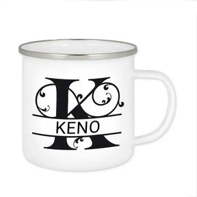 Emaille Tasse mit Namen | Motiv 1 | Keno - Druckerino