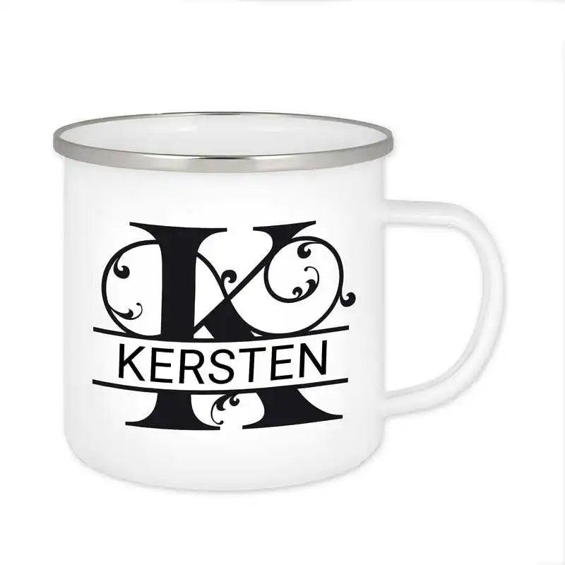 Emaille Tasse mit Namen | Motiv 1 | Kersten - Druckerino