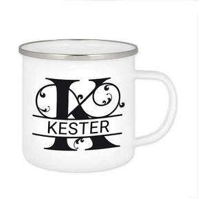 Emaille Tasse mit Namen | Motiv 1 | Kester - Druckerino
