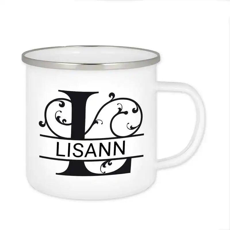 Emaille Tasse mit Namen | Motiv 1 | Lisann - Druckerino