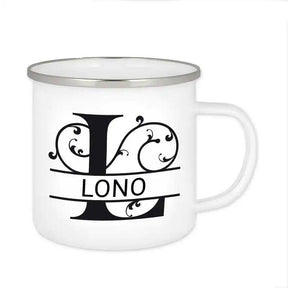 Emaille Tasse mit Namen | Motiv 1 | Lono - Druckerino