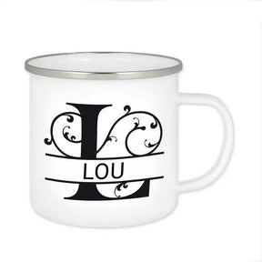 Emaille Tasse mit Namen | Motiv 1 | Lou - Druckerino