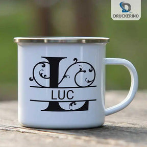 Emaille Tasse mit Namen | Motiv 1 | Luc - Druckerino