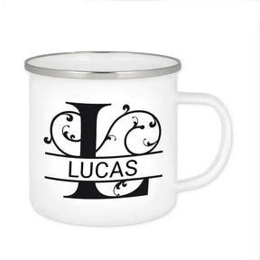 Emaille Tasse mit Namen | Motiv 1 | Lucas - Druckerino